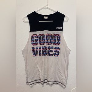 Victoria’s Secret PINK   ‘Good Vibes’  Tank Top